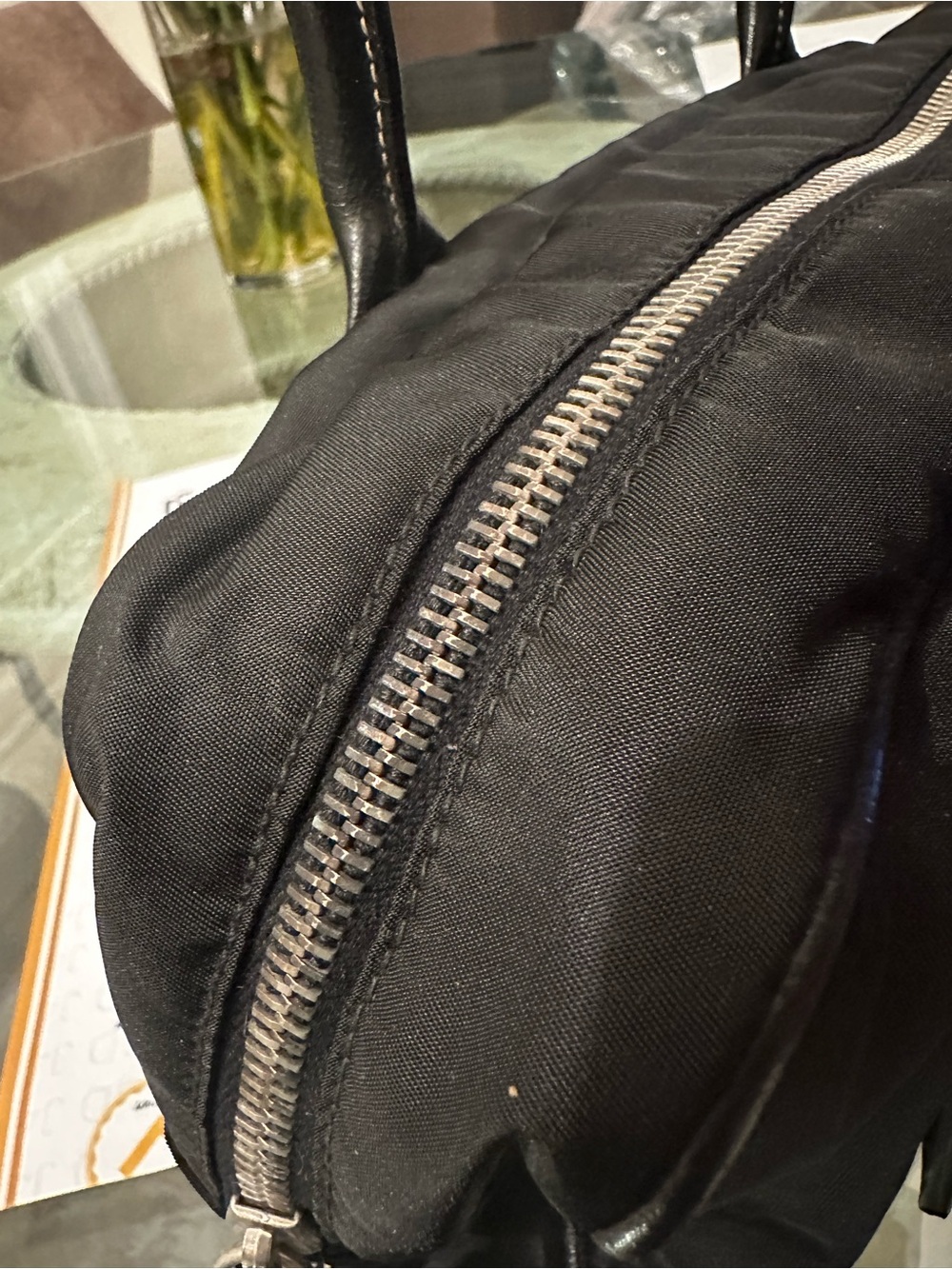 Authentic Prada Black Nylon Shoulder Bag w/ Lock - Iconic Designer Tote - Picture 13 of 15
